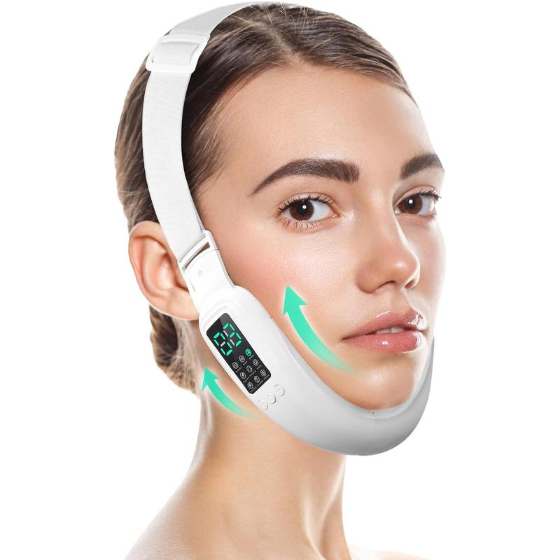 Intelligent Electric Double Chin and V-Shaped Face Machine with 8 Modes & 15 Adjustable Intensities - Women's V-Face Device