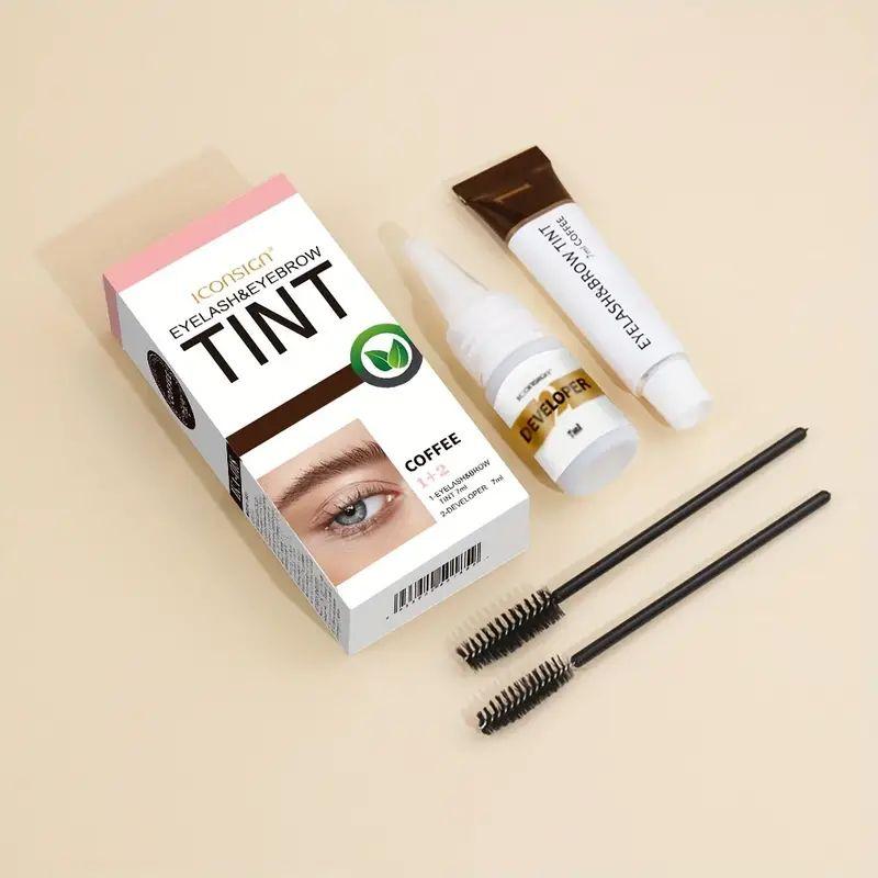 Eyelash & Brow Tint 3 Colors Available - Waterproof, Sweatproof, and Long-Lasting - Easy to Operate and Understand - Quick Coloring and High Color Development - Versatile Makeup Cosmetic