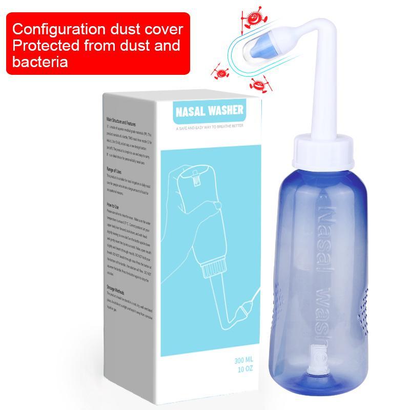 300ml 500ml Nasal Wash Bottle & Nasal Wash Salt Set, Individually Packaged Cleansing Nasal Salt, Portable Nasal Wash Kit, Christmas Gift