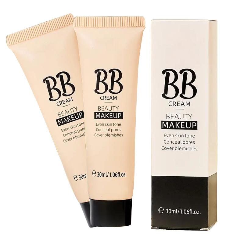 2pcs Flawless BB cream, clear concealer, brightening skin tone, natural makeup, contouring liquid foundation, cc cream, moisturizing, isolating, not easy to remove makeup, bb cream