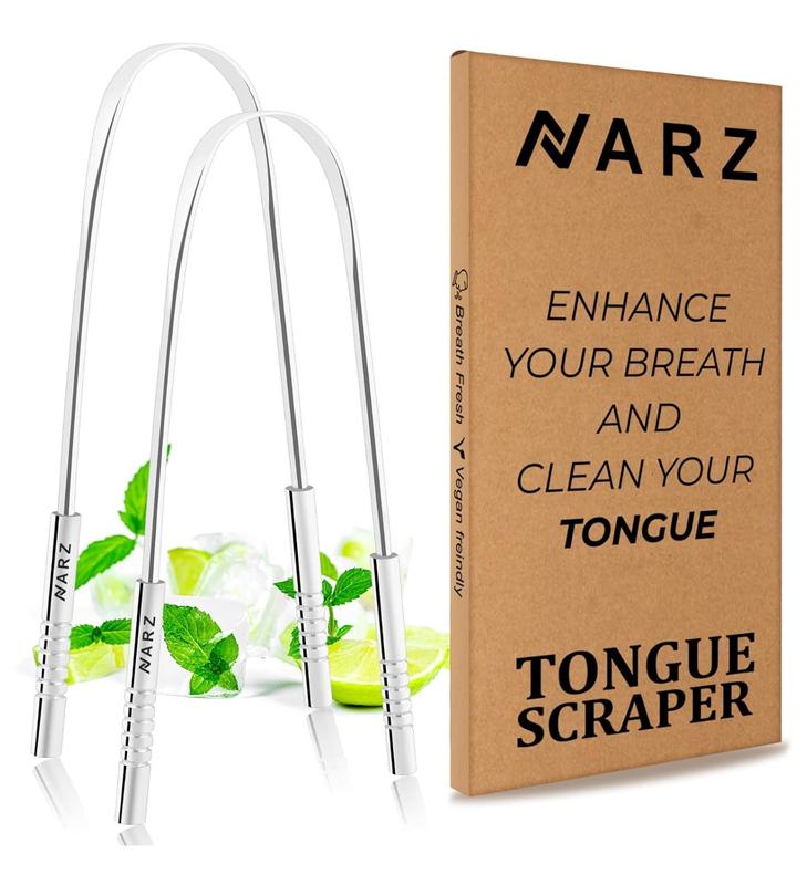 Tongue Scraper Professional Tongue Cleaner for Bad Breath Reusable Stainless Steel