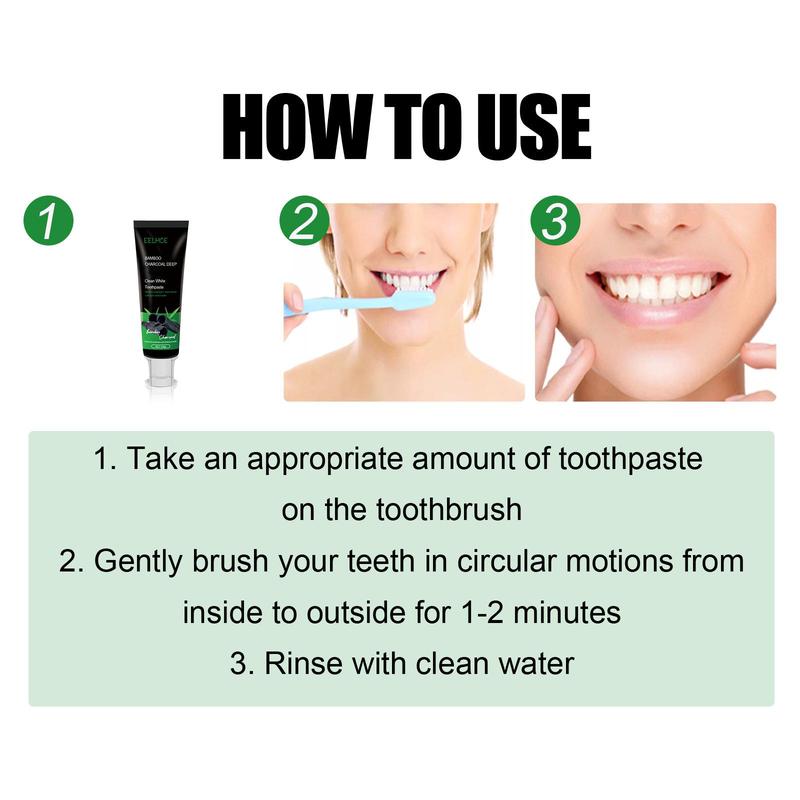 Bamboo Charcoal Deep Cleansing Toothpaste & Tooth Powder Set, 2 Boxes Oral Care Toothpaste & Tooth Powder, Daily Teeth Care Products