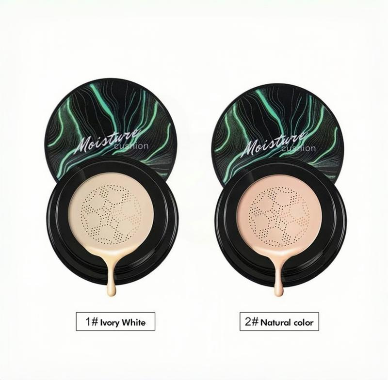 Moisturizing Mushroom Head AirCushion CC Cream, Long LastingHydrating Makeup Base, Full CoverageFlawless Makeup Cream, LightweightConcealer Foundation CosmeticProduct,Makeup Products