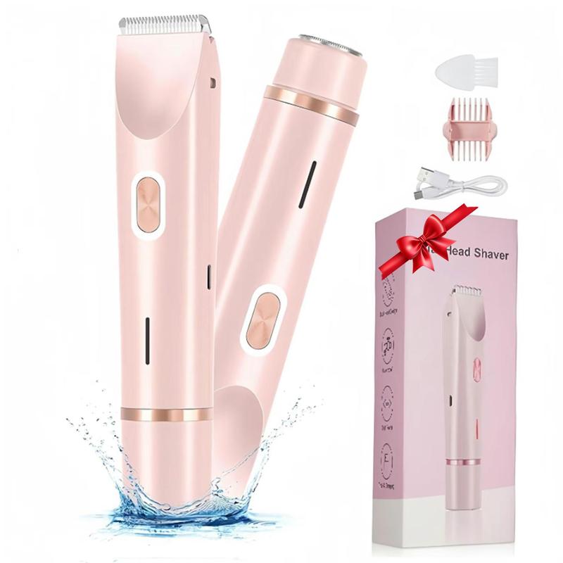 Electric Hair Trimmer, 1 Box Rechargeable Waterproof Hair Removal Tool for Women, Wet and Dry Use Hair Trimmer for Body & Face, Christmas Gift