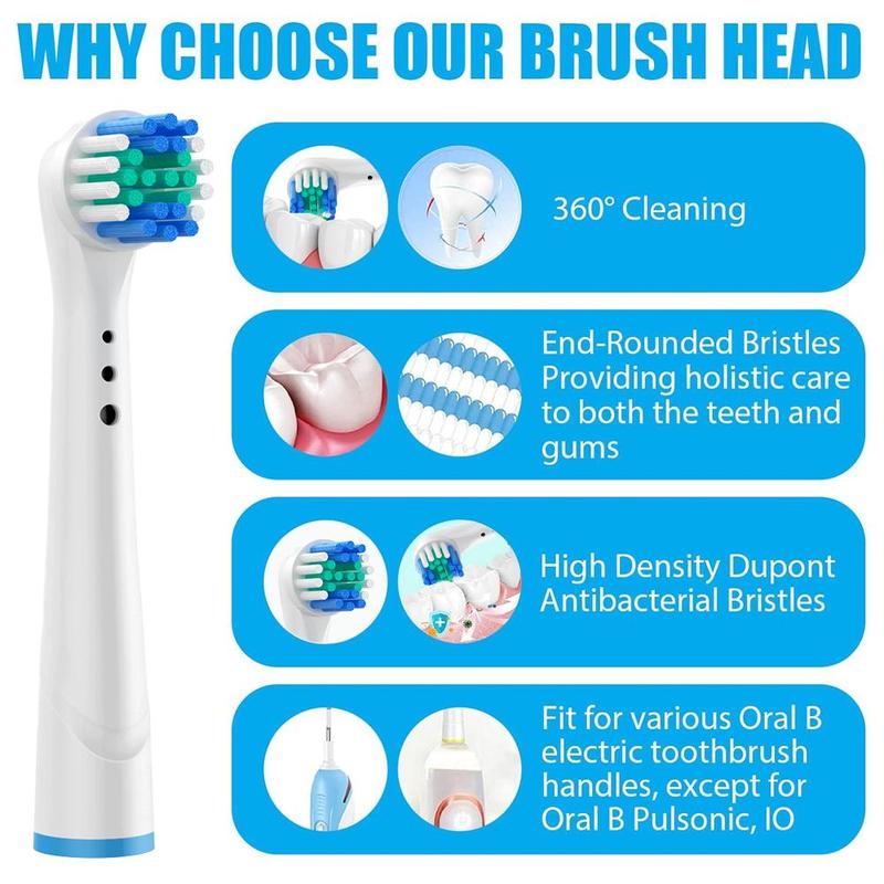 Replacement Toothbrush Heads, 4 Counts set Electric Toothbrush Replacement Brush Heads Compatible with Oral B Series, Professional Electric Toothbrush