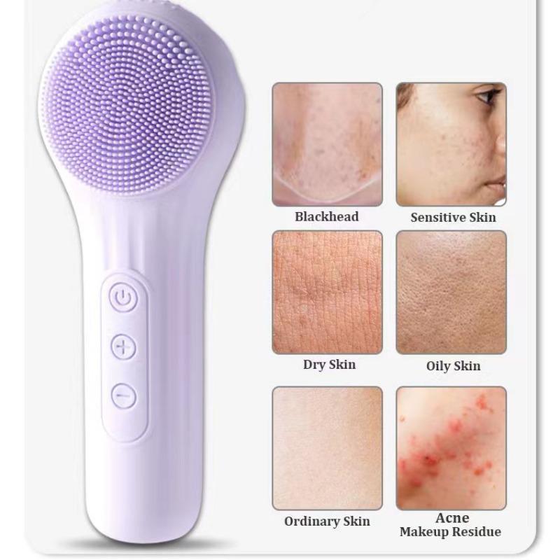 Electric Facial Cleansing Brush, Silicone Face Scrubber, Face Cleaning Brush, Deep Cleansing Face Scrubber, Professional Skincare Products, Face Vibrate Scrub