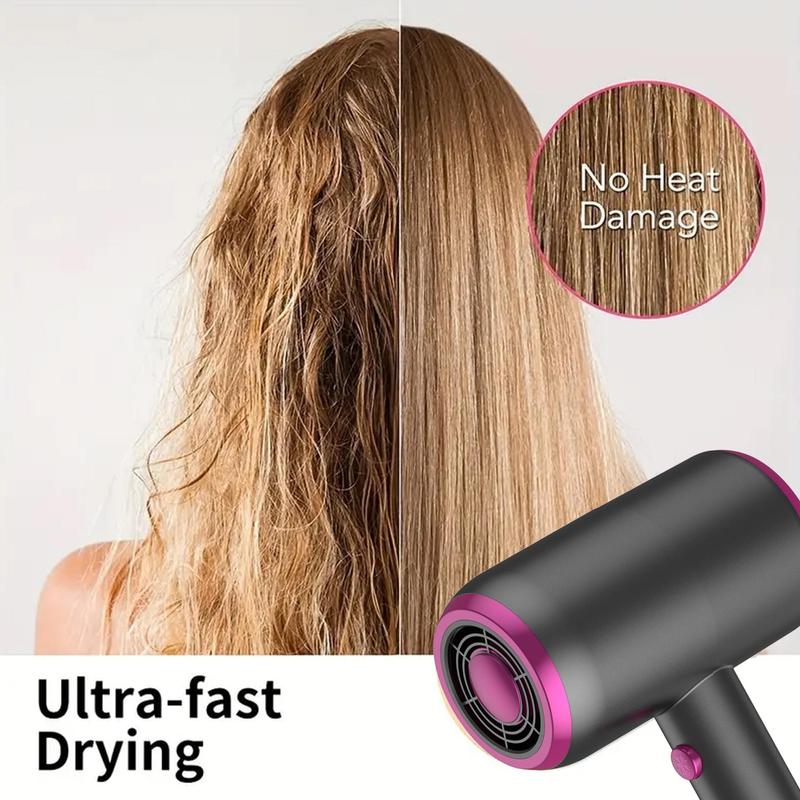 Professional Hair Dryer with Accessories, 1 Set Fast Drying Blow Dryer with 2 Speeds & 3 Heating Modes & Cooling Buttons, Hair Styling Tool for Salon & Home Use, Personal Care Appliances