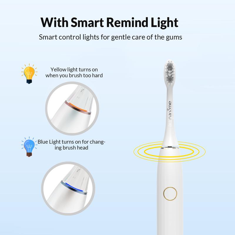 Sonic Toothbrush with 3 Intensity Levels & 5 Modes, One Charge for 200 Days, Rechargeable Electric Toothbrush with 12 Toothbrush Heads & 40,000 VPM Deep Clean(Black) electrical toothbrush Waterproof Daily rechargeable toothbrush