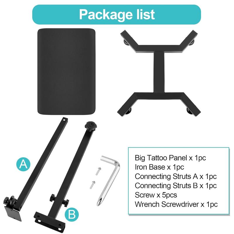 Tattoo Armrest Stand Movable Tattoo Arm Leg Rest Stand Adjustable Height and Tilt Leather Pad Professional Heavy Equipment for Tattoo Studio Cosmetics