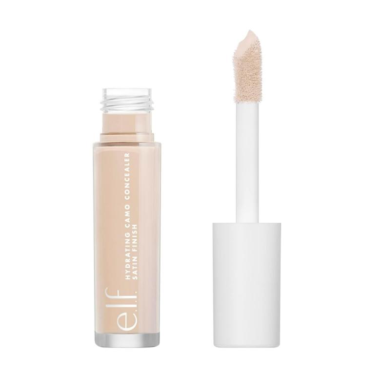 e.l.f. Hydrating Camo Concealer, Lightweight, Full Coverage, Long Lasting, Conceals, Corrects, Covers, Hydrates, Highlights, Fair Beige, Satin Finish, 25 Shades, All-Day Wear, 0.20 Fl Oz Foundation Makeup