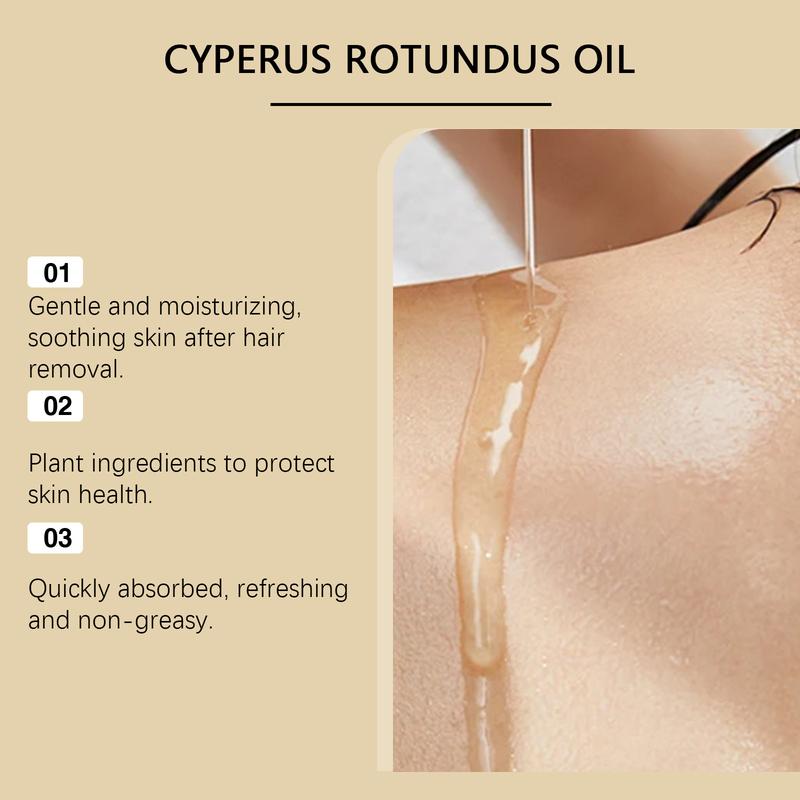 Cyperus Rotundus Oil (60ml), Natural Body Essential Oil for Reducing Body Hair,  Body Care Oil for Women & Men Daily Use