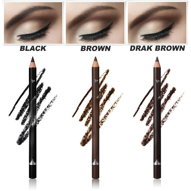 12 dark brown eyebrow pencils eyeliner cosmetics soft texture easy to color waterproof long-lasting eyebrow pencil cosmetics