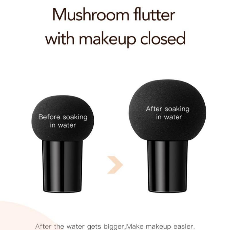 Air Cushion CC Cream Set, Moisturizing Concealer Foundation with Mushroom Head Brush, Long Lasting Full Coverage Makeup Cream, Lightweight Concealer Foundation, Cosmetics Makeup Accessories