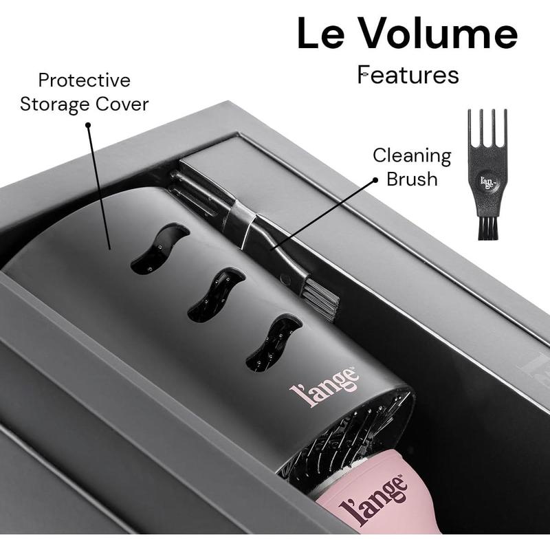 L'ANGE HAIR Le Volume 2-in-1 Titanium Blow Dryer Brush | Hot Air Brush in One with Oval Barrel | Hair Styler for Smooth, Frizz-Free Results for All Hair Types (Blush - 60 mm)