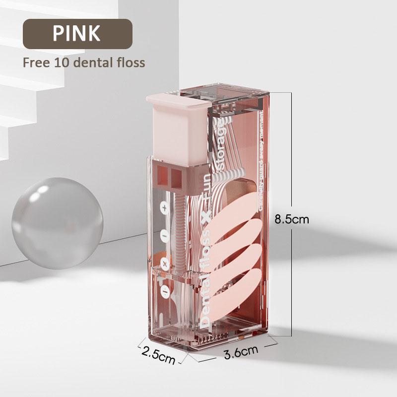 Mini dental floss box with automatic pop-up toothpick , Disposable portable box, Interdental floss stick storage  Suction Yankauer Dental Tool tongue scraper Oral Comfort