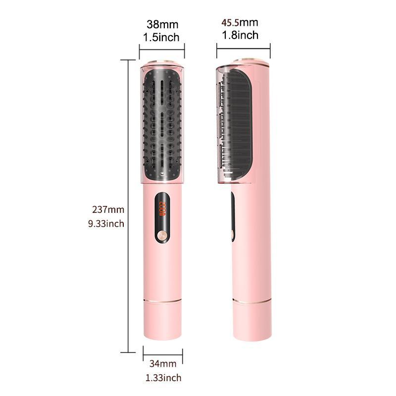 Hair Straightening Comb, 1 Count 5 Temperature Adjustment Hair Straightener with LED Display, Professional Hair Styling Tool for Home & Travel