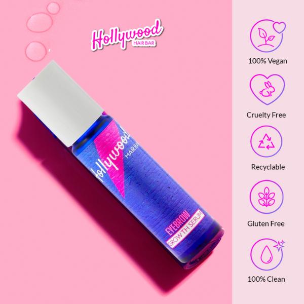 Hollywood Hair Bar Eyebrow Growth Serum - Restore ,  Your Eyebrows Organic Castor Smooth Gentle