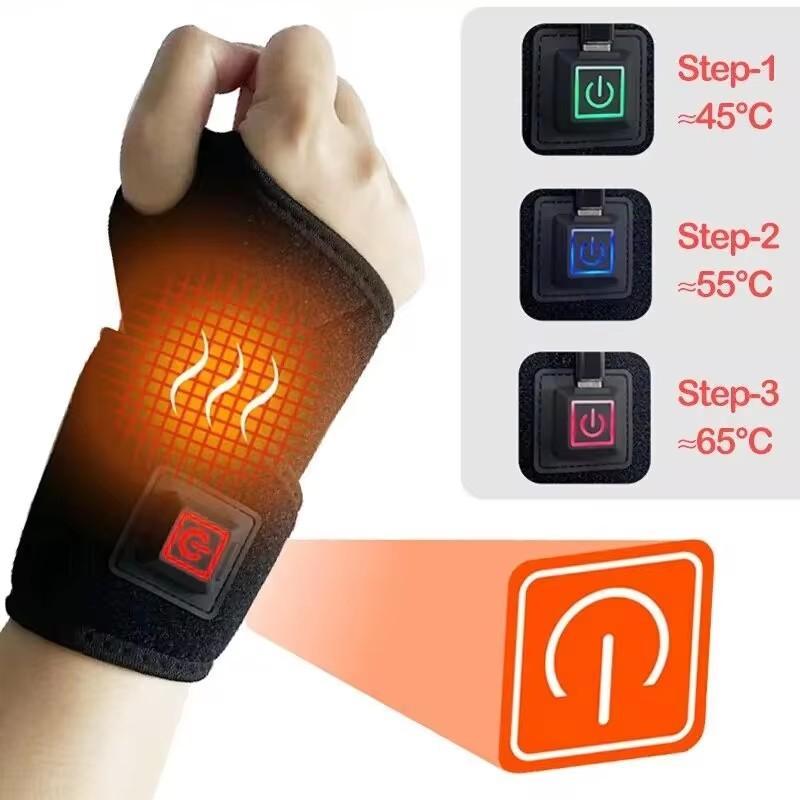 USB Rechargeable Wrist Massager, 1 Count Smart Temperature Control Wrist Massage Tool, Professional Fitness Massage Machine for Women & Men