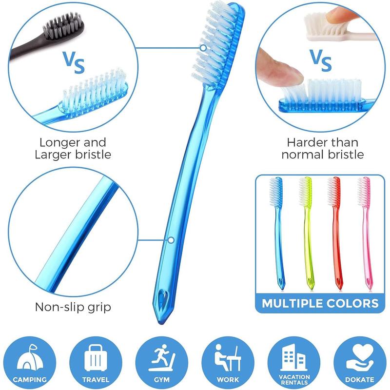 Extra Hard and Firm Bristle Toothbrush Huge Head Toothbrush Full Head Toothbrush Manual Toothbrush for Cleaning Tooth Stain Whitening Teeth Toothbrush