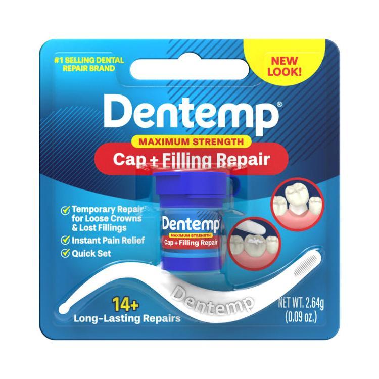 Dentemp Maximum Strength Loose Cap and Lost Filling Repair - Denture Repair Kit for Instant Pain Relief