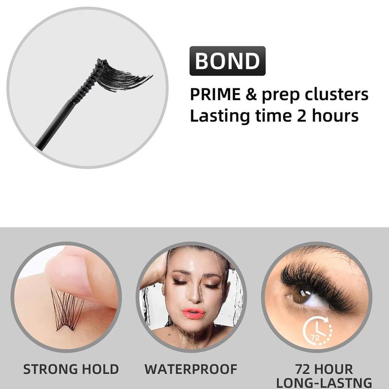 2 in 1 Eyelash Bonding & Clear Seal, 1 Count Waterproof & Quick Drying Eyelash Extensions Glue, Eye Makeup Tool for Women