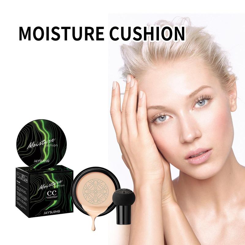 Mushroom Head Air Cushion CC Cream, Long Lasting Moisturizing Makeup Foundation, Full Coverage Flawless Makeup Base Primer