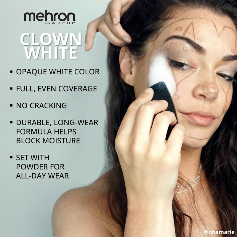 Mehron Clown White Professional Face and Body Makeup