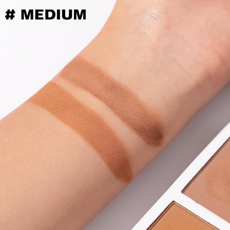 2 Color Contouring Palette, 1 Count Long-lasting Matte Bronzer Palette, Cheek Contour Press Powder, Makeup Gift for Women, Daily Makeup, Makeup Products, Christmas Gift