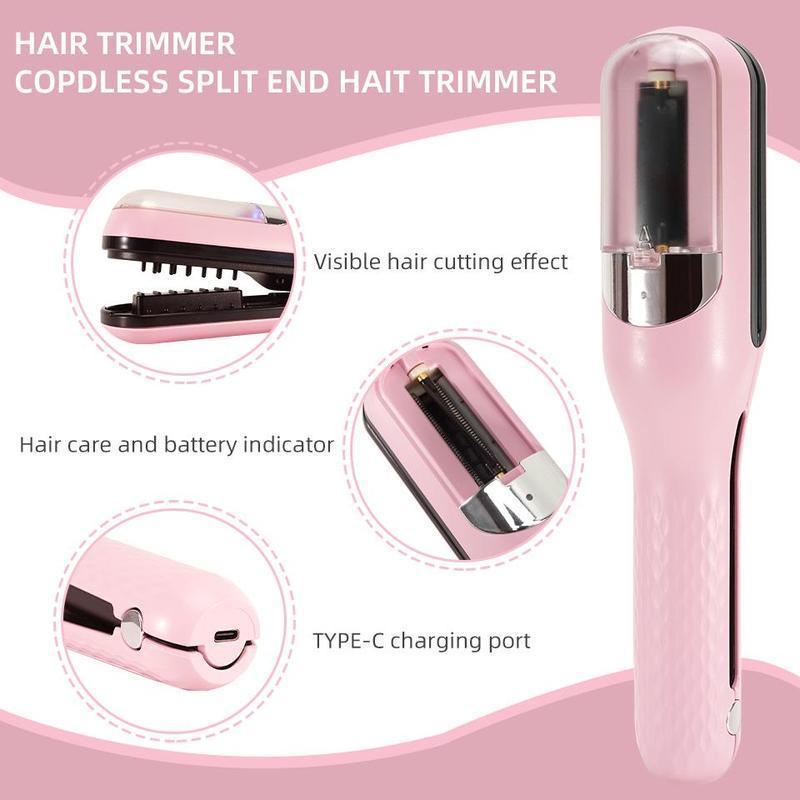 2 in 1 Hair Trimmer, 1 Box Portable Cordless Hair Split End Trimmer with Accessories, Professional Hair Trimmer for Home & Travel, Personal Care Appliances, Trimmer Set, Christmas Gift