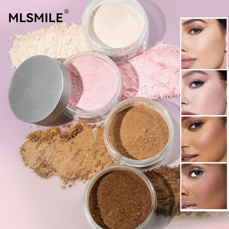 Shimmering Setting Powder,Oil Control Face Lose Finishing Powder- Cosmetic, Makeup