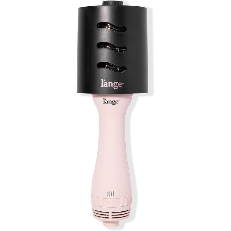 L'ANGE HAIR Le Volume 2-in-1 Titanium Blow Dryer Brush | Hot Air Brush in One with Oval Barrel | Hair Styler for Smooth, Frizz-Free Results for All Hair Types (Blush - 60 mm)