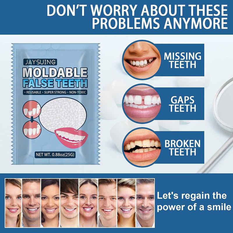 Resin 25g Temporary Tooth Repair Kit Teeth And Gaps False Teeth Solid Glue Denture Adhesive Teeth Whitening Tooth Beauty