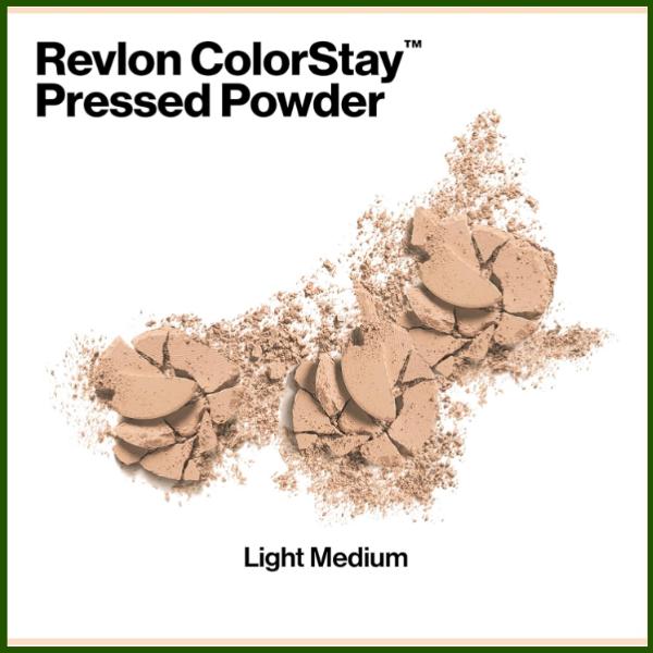 Revlon Face Powder, ColorStay 16 Hour Face Makeup, Longwear Medium- Full Coverage with Flawless Finish, Shine & Oil Free, 830 Light Medium, 2.4 Oz