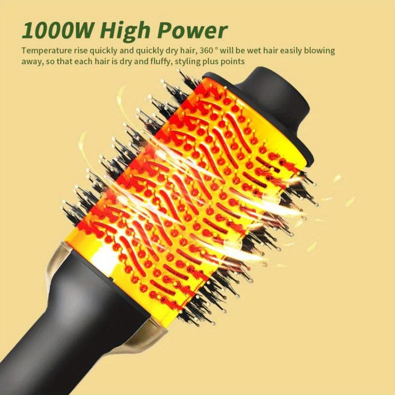 Multifunctional hot air brush, hair dryer, hair straightener, curling comb in one step, professional salon hair styling tool, best gift for women