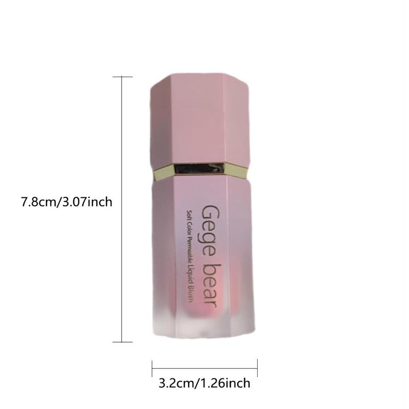 Natural Color Long Lasting Liquid Blusher, Flawless Lightweight & Moisturizing Blush for Daily Makeup, Soft Color Shadow for All Skins