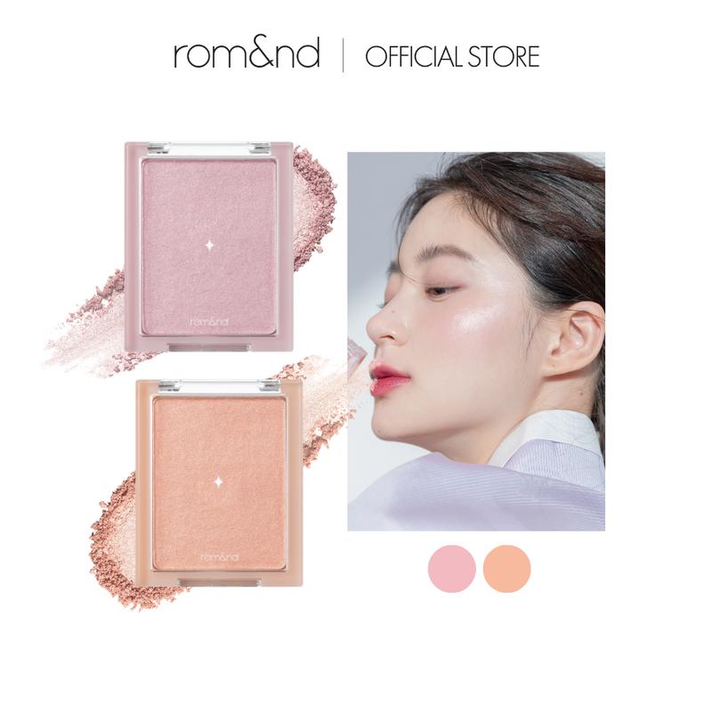 [rom&nd Official Shop] rom&nd See-Through Veillighter 50g, Powder Natural Glow Highlighter and Blush, Shimmery Finish, Synthetic Contour Synthetic