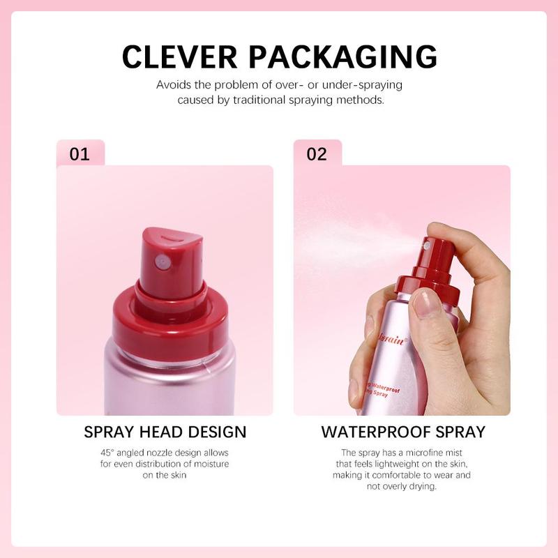 Long Lasting Non-sticky Makeup Setting Spray, Waterproof Mattifying Makeup Fixing Spray, Cosmetic Product for Women & Girls, Christmas Gift