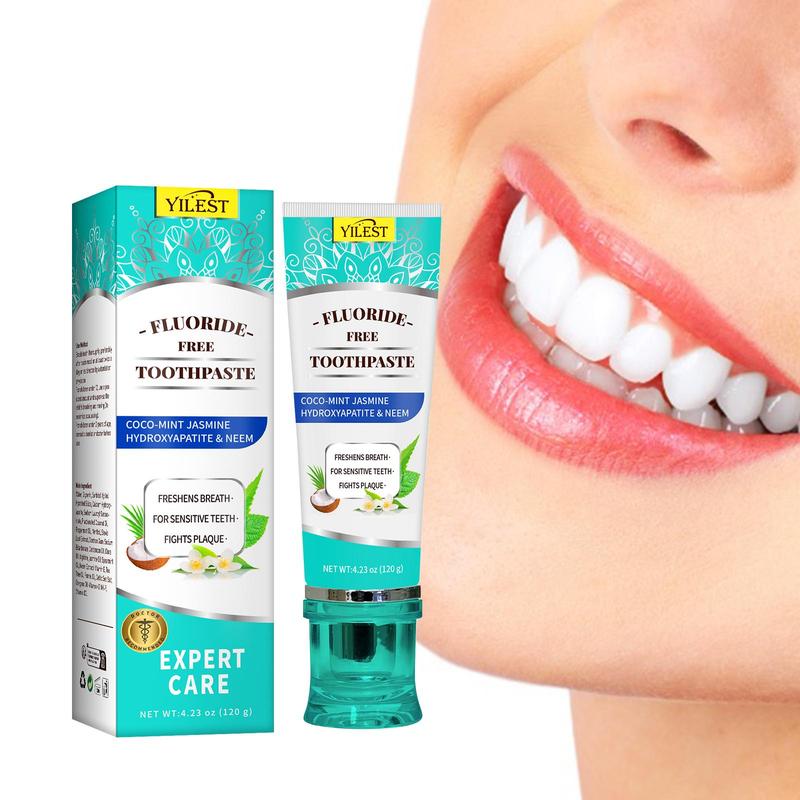 Hydroxyapatite Toothpaste, Natural Mint Jasmine Neem Toothpaste, Brightening Toothpaste, Freshens Breath, Oral Care Product for Women & Men