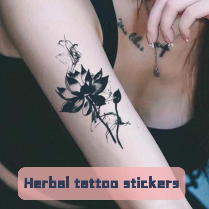 Flower Pattern Temporary Tattoo Sticker, 6 Counts set Waterproof Long Lasting Fake Tattoo Sticker, Body Art Sticker for Women & Girls