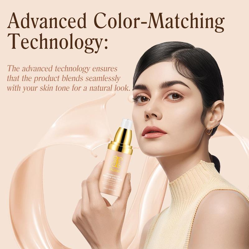 Color Changing Liquid Foundation, 2 Counts Long Lasting Moisturizing Foundation, Lightweight Concealer Foundation, Makeup Product for Women & Girls