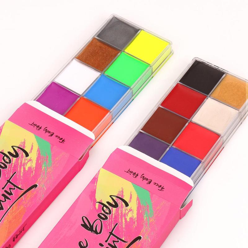 Colorful Face Paint Palette, 1 Box(20 Colors 12 Colors) Long Lasting Oil-based Body Paint Palette, Body Makeup Palette, Cosmetic Product for Women & Girls