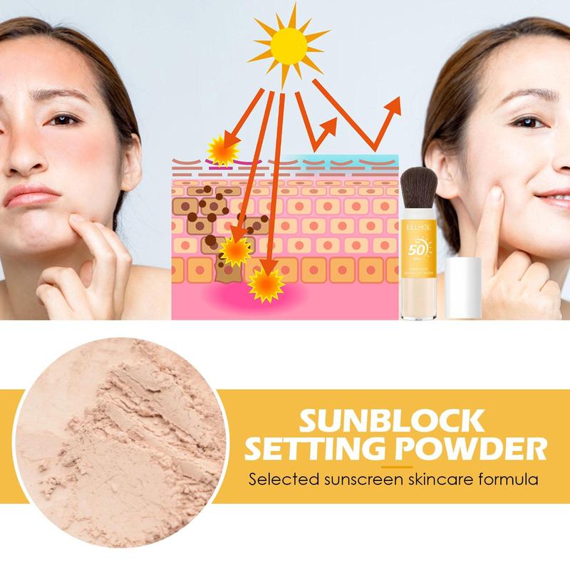 Long Lasting Makeup Setting Powder, Waterproof & Sweat Resistant Setting Powder, Natural Lightweight Breathable Makeup Oil Control Powder