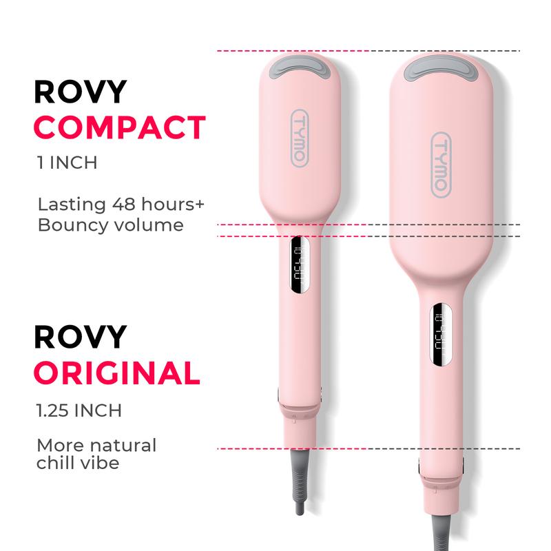 TYMO Ring Plus Ionic Hair Straightener Brush & Rovy Compact & Hair Oil - Compacted Wave Curling Iron for Easy Comfort Styling hair