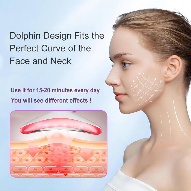 3 Color Constant Temperature Facial Massager, Vibration Face & Neck Beauty Instrument with 3 Modes, Personal Skin Care Appliances for Women, Christmas Gift