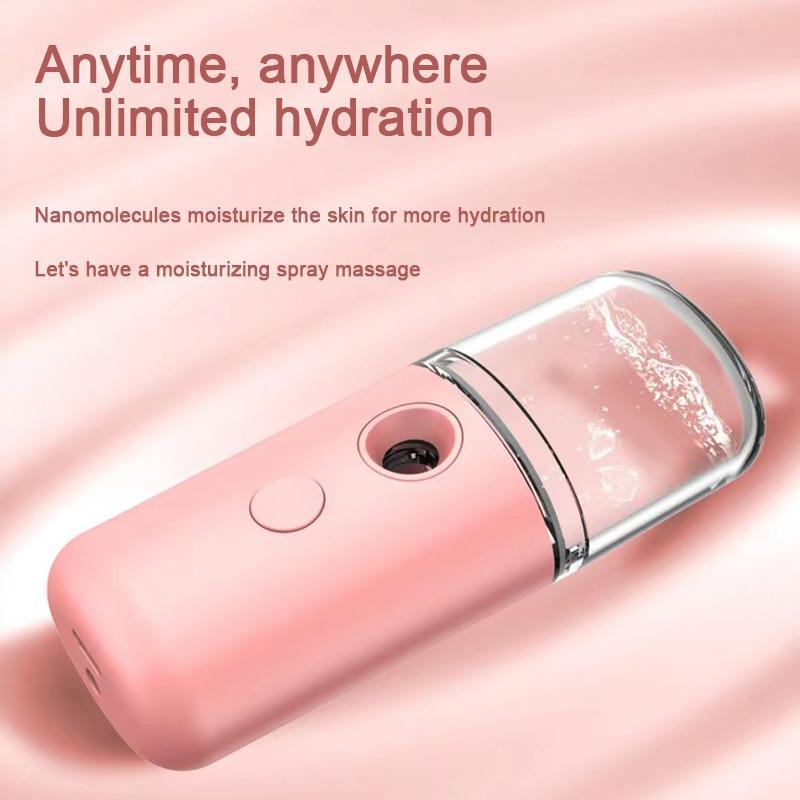 USB Rechargeable Nano Sprayer, Portable Handheld Facial Steam Beauty Instrument, Hydrating Skin Care Tool for Women & Girls