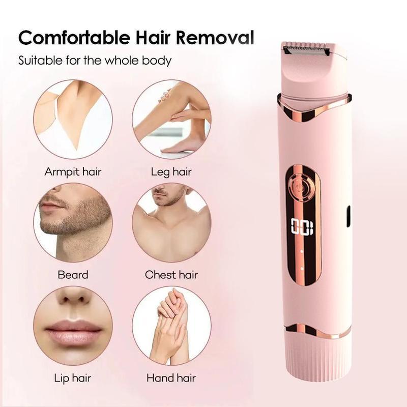 Electric Hair Removal Instrument, 1 Box Waterproof Electric Lady Body Shaver with Led Display, Multifunctional Hair Trimmer for Women