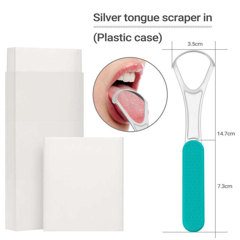 2 Packs Stainless Steel Tongue Scraper Cleaner for Bad Breath Oral Daily