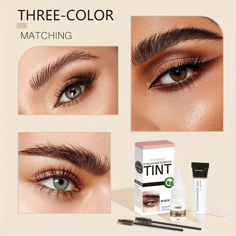 Eyelash & Brow Tint 3 Colors Available - Waterproof, Sweatproof, and Long-Lasting - Easy to Operate and Understand - Quick Coloring and High Color Development - Versatile Makeup Cosmetic