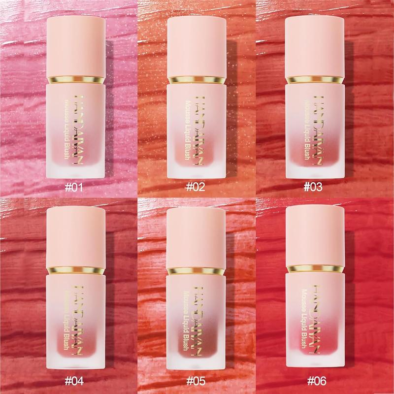 Mousse Liquid Blush, Soft Cream Makeup Blush, Blush Matte Cheeks Finish, Blush Stick For Cheek, Mousse Creamy Texture Breathable & Refreshing Cheek Stain, Cheeks Soft Cheek Tint(04#Swipe Rignt)