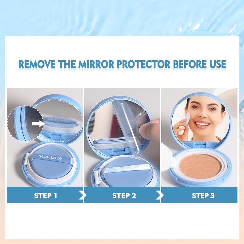 Waterproof BB Cushion, Long-lasting Oil Control Air Cushion, Coverage Matte Natural Finish Foundation, Makeup Accessories